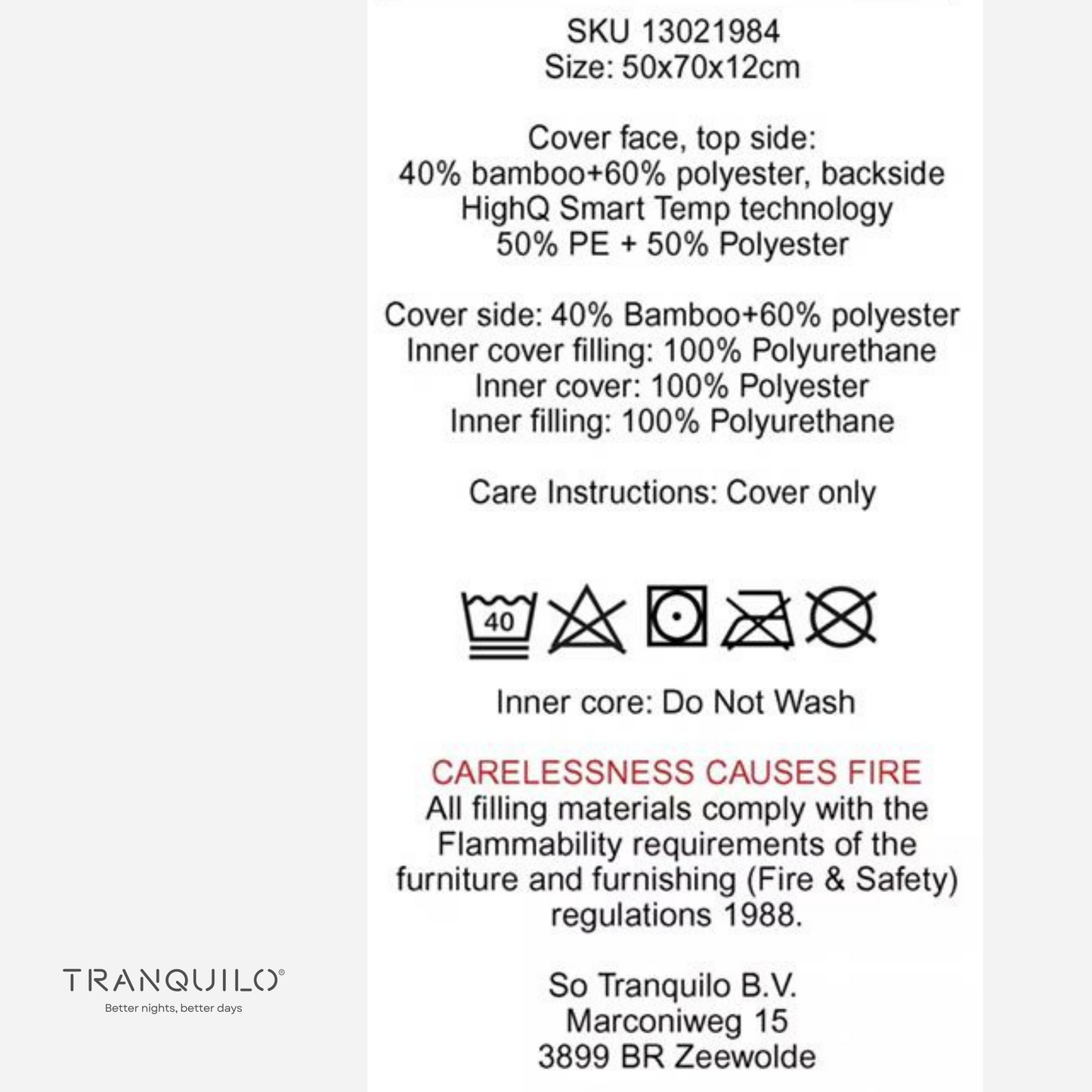 Tranquilo cushion cover Gray